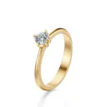 Pierścionek zaręczynowy złoty z diamentem Pierścionek zaręczynowy złoty z diamentem